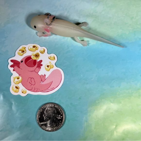 PopsAlotl Axolotl Crazy Trending WaterProof Single Decor Accent Sticker - Picture 4 of 4
